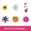Flower Pack 2 embroidery design pack