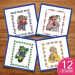 Bears and Bunnies with Borders embroidery design pack