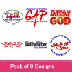 God embroidery design pack