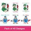 Blue Collar Jobs embroidery design pack