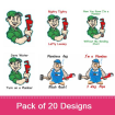 Blue Collar Jobs embroidery design pack