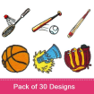 Sports Collection 1 embroidery design pack