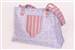Blake Embroiderable Handbag – Blue w/Stripe “E” embroidery blank