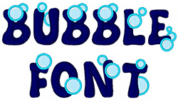 bubble fonts for word