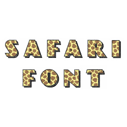 Home Format Fonts Embroidery Font Safari From Great Notions
