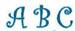 Alphabet Xpress Font- Curley embroidery font