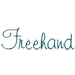Freehand embroidery font