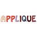 Applique embroidery font