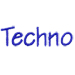 Techno embroidery font
