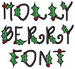 Holly Berry embroidery font