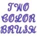 Two Color Brush Script embroidery font