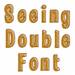 Seeing Double Font  embroidery font
