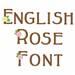 English Rose Font  embroidery font