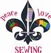 Peace Love Sewing print art design