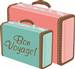 Luggage Bags Bon Voyage print art design