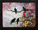 "Red Bird" Watercolor Quilt Kit and Border Bundle embroidery quilting