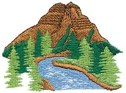 Plants embroidery design mountain scene from dakota collectibles Plants embroidery design mountain scene from dakota collectibles