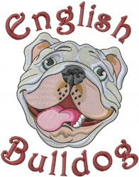 Animals embroidery design english bulldog from machine embroidery designs