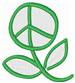 Peace Flower embroidery design