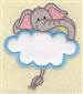 Elephant In Cloud Applique embroidery design