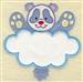 Panda In Cloud Applique embroidery design