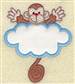 Monkey In Cloud Applique embroidery design