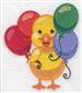 Duck With Balloons embroidery design