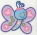 Happy Hearts Butterfly embroidery design