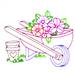 Wheelbarrow embroidery design
