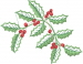 Christmas Holly Berries embroidery design