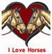 I Love Horses embroidery design