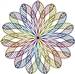 Colorful Spiral embroidery design