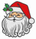Santa Head embroidery design