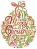 Merry Christmas embroidery design