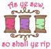 As Ye Sew embroidery design
