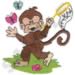 Monkey Chasing Butterflies embroidery design