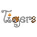 Tigers Text embroidery design