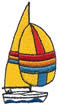 Sailboat embroidery design