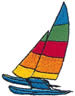 Catamaran embroidery design