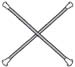 Crossed Batons embroidery design