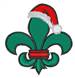 Fleur De Lis Santa embroidery design