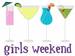 Girls Weekend embroidery design