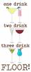 One Drink embroidery design