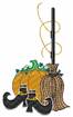 Witch Broom embroidery design