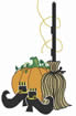 Witch Broom embroidery design