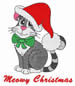 Meowy Christmas embroidery design