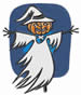 Pumpkin Ghost embroidery design