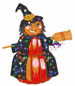 Pumpkin Witch embroidery design