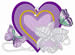Orchid Elegance Heart embroidery design