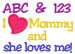 I Love Mommy embroidery design